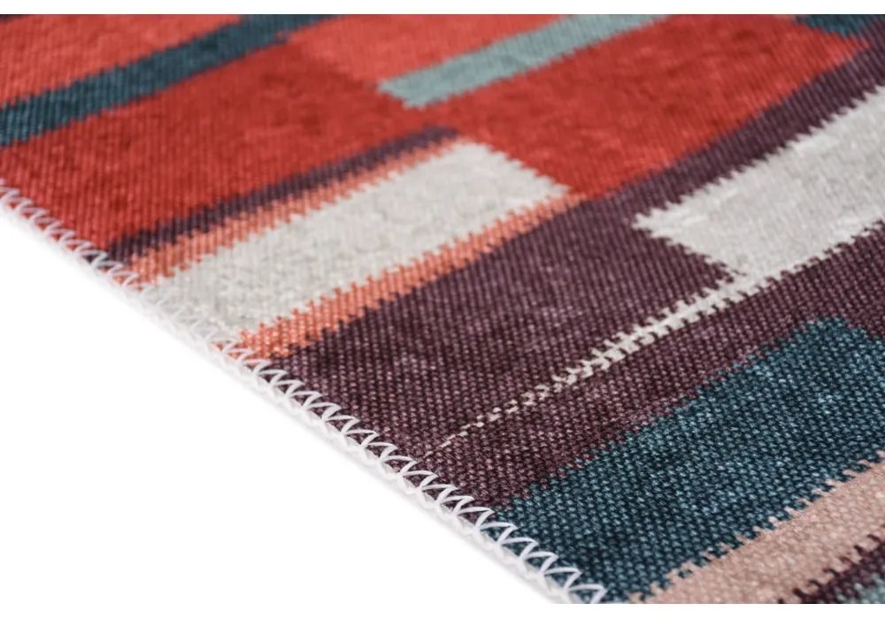 Covor roșu lavabil 120x180 cm Blocks of Fun – Vitaus