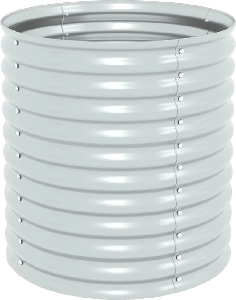 vidaXL Strat înălțat de grădină argintiu 80x80x81 cm oțel galvanizat