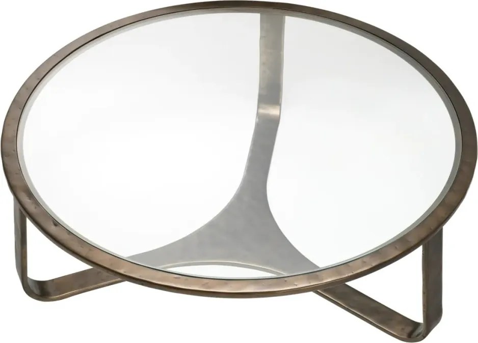 Masuta de cafea LUX din Aluminiu, Sticla, Cambronne 102cm