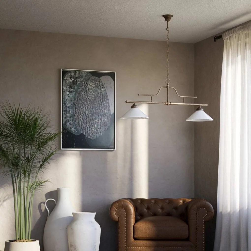 Lustra stil clasic italian din alama cu 2 brate Fiordo