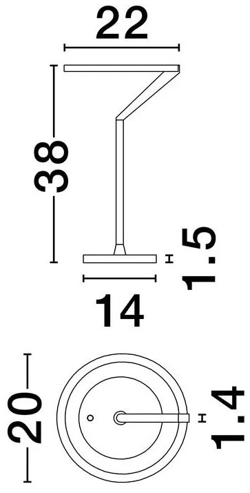 Veioza LED design minimalist TILIA nickel