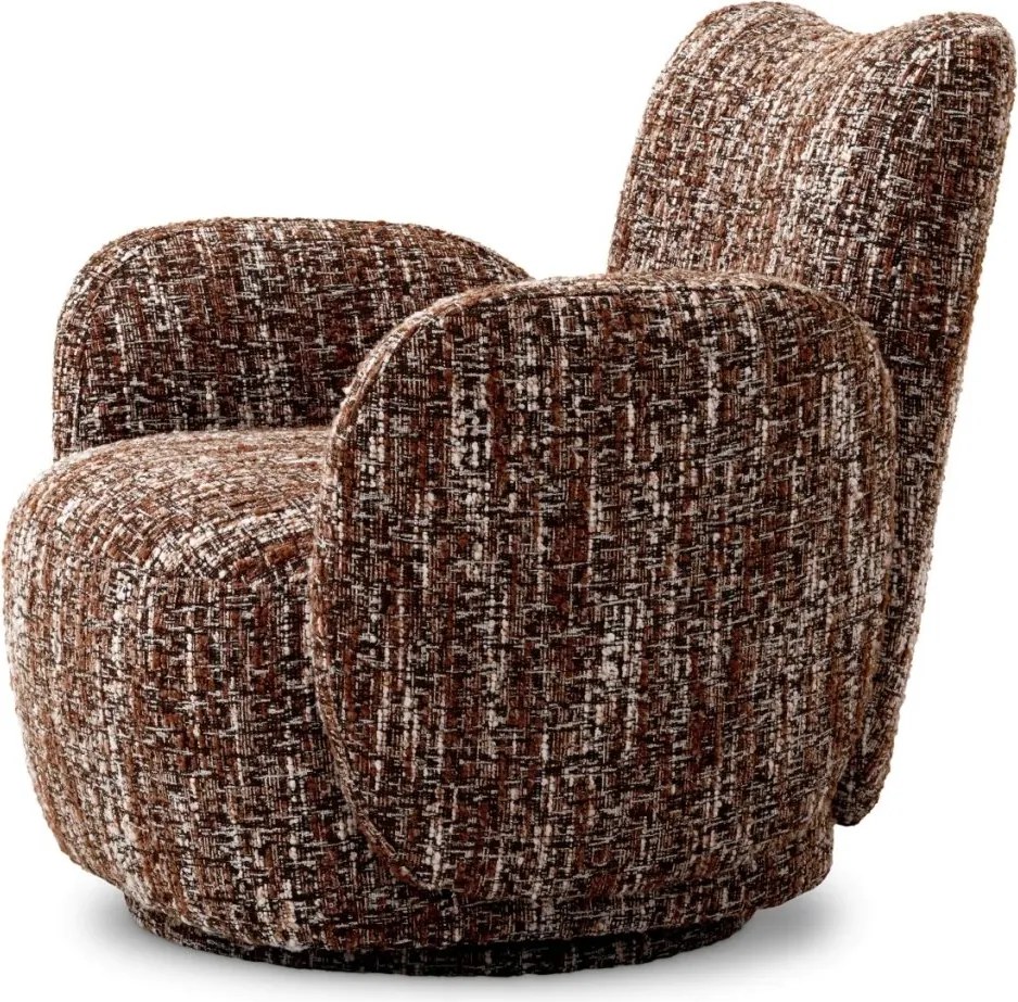 Fotoliu pivotant design LUX Merida, Boucle sonata red