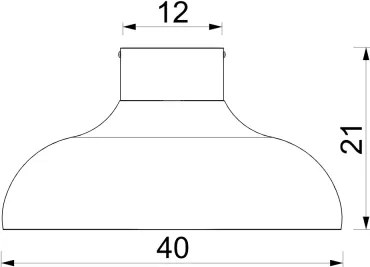 Plafonieră BASCA, 1xE27/15 W/230 V, Ø 40 cm, bordo