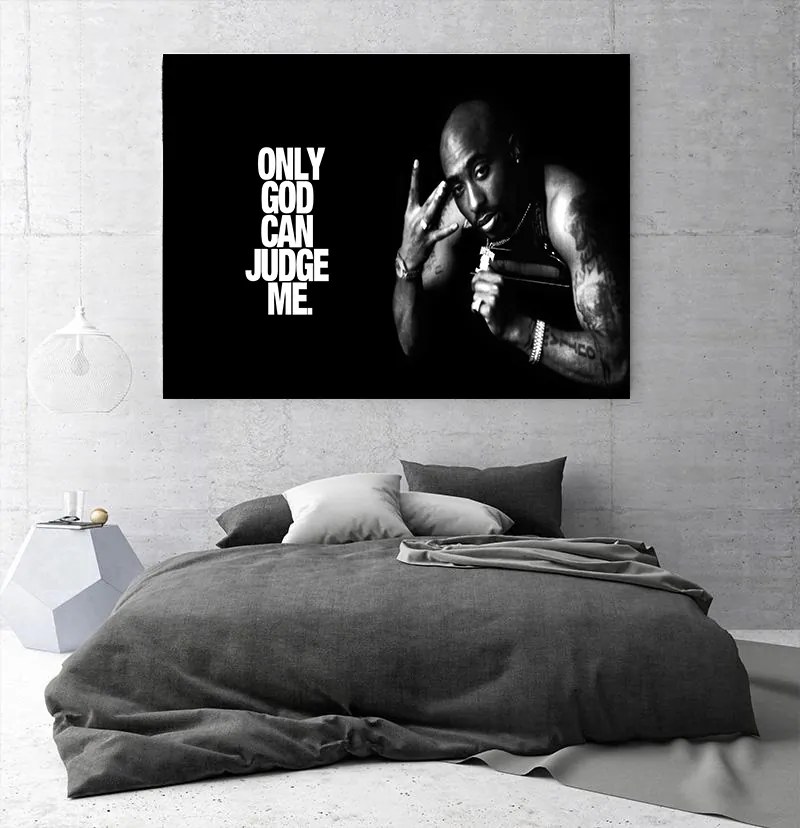 Tablou canvas Only God Can Judge Me 120x80 cm