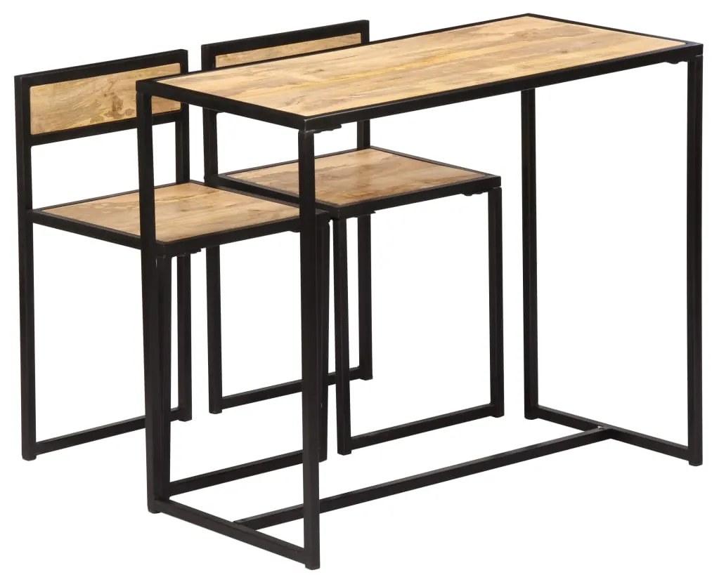 vidaXL Set mobilier bucătărie, 3 piese, lemn masiv de mango