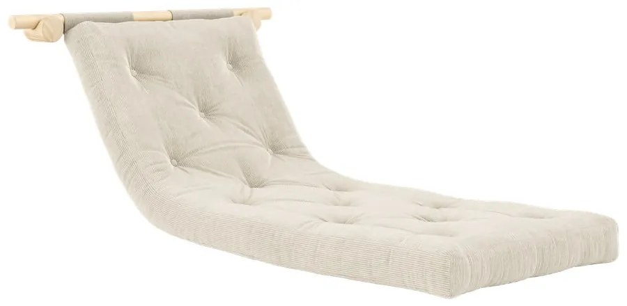 Fotoliu crem cu tapițerie din catifea reiată Hooked – Karup Design