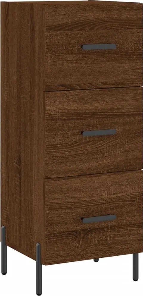 vidaXL Servantă, stejar maro, 34,5x34x90 cm, lemn compozit