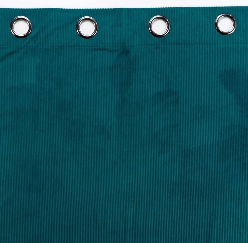 Draperie albastră din catifea reiată 140x260 cm Casual – douceur d'intérieur