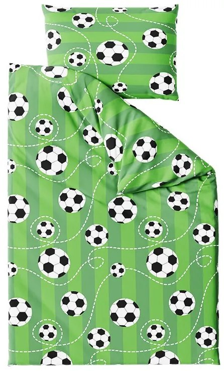 Lenjerie de pat din bumbac FOOTBALL TIME verde Dimensiune lenjerie de pat: 70 x 90 cm | 140 x 200 cm