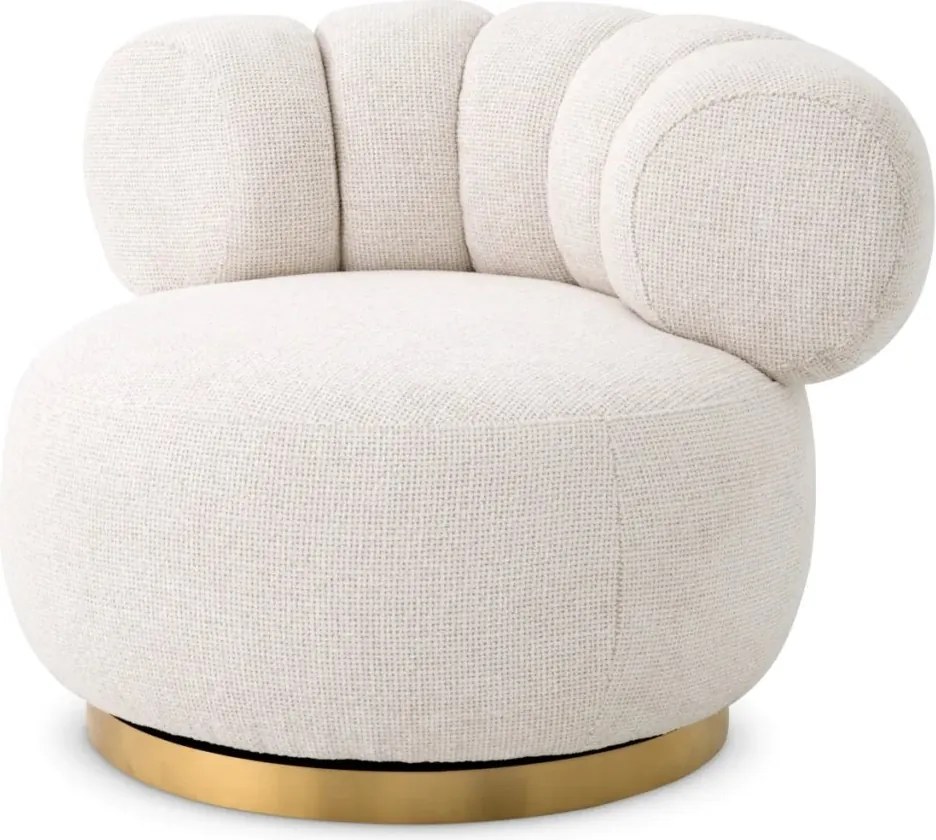 Fotoliu pivotant design elegant LUX Phedra, Lyssa off-white