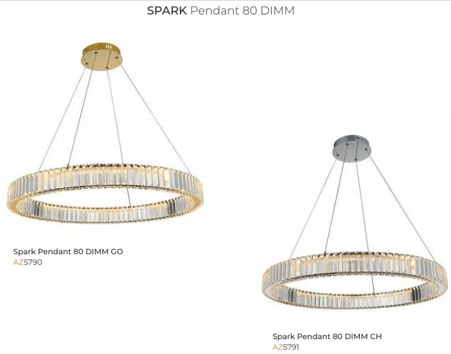Lustra suspendata LED SPARK 80 DIMM GO