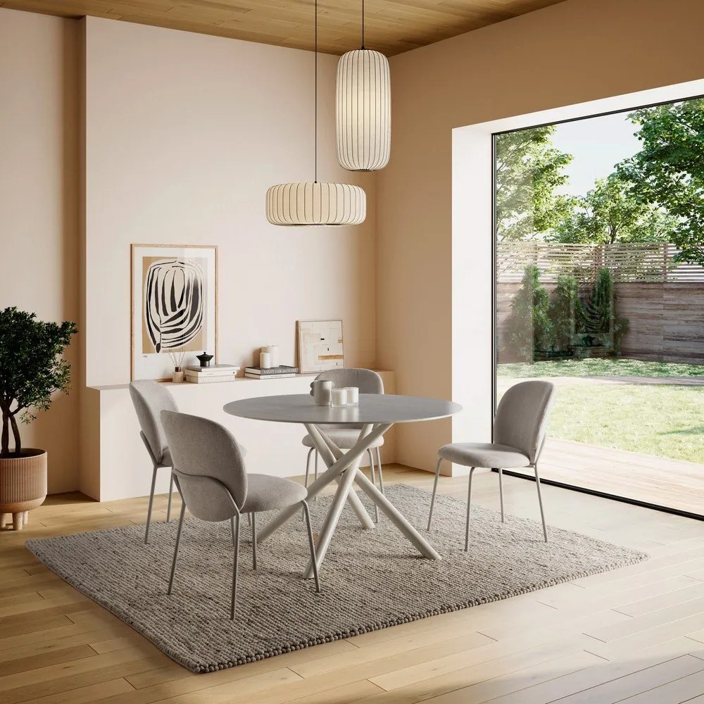 Masă de dining rotundă cu blat ceramic ø 119,5 cm Talia – Marckeric