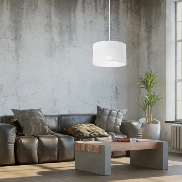 Lustră pe cablu SIRJA 1xE27/60W/230V alb