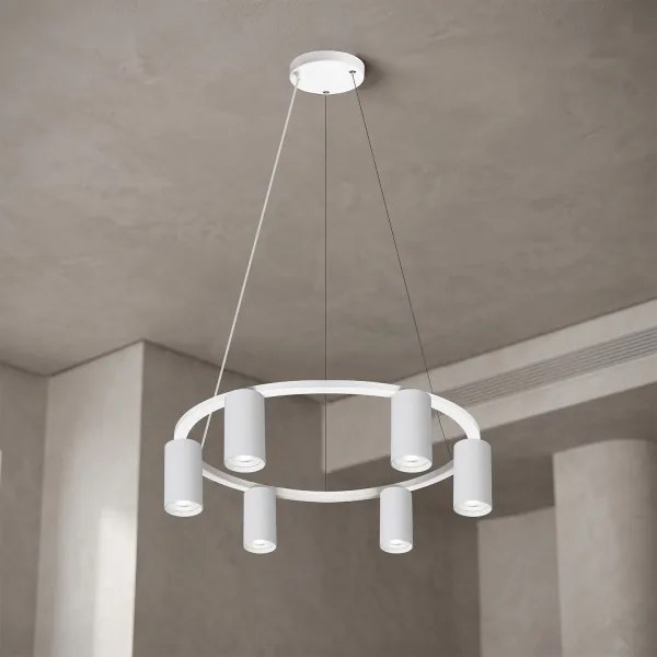 Brilagi - Lustru suspendat pe cablu SELE 6xGU10/30W/230V alb