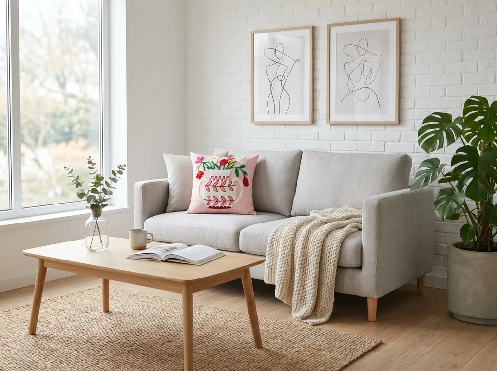 Fata de perna VASELLA 45x45 cm, roz