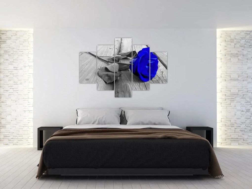 Tablou - Trandafir albastru (150x105 cm)