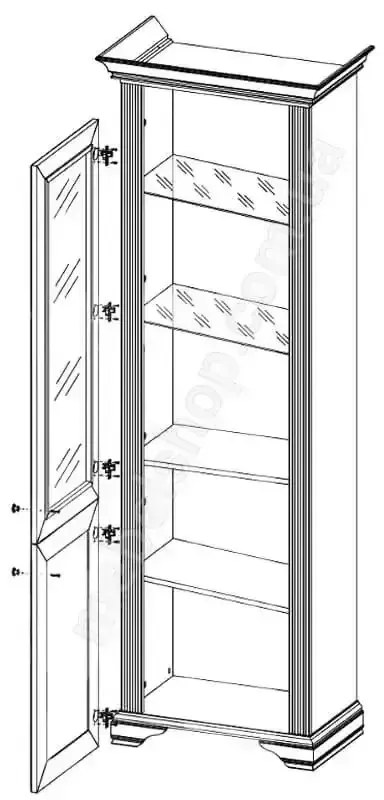 Living Jazz cu Comoda Bar, Pin Argintiu, 313 CM