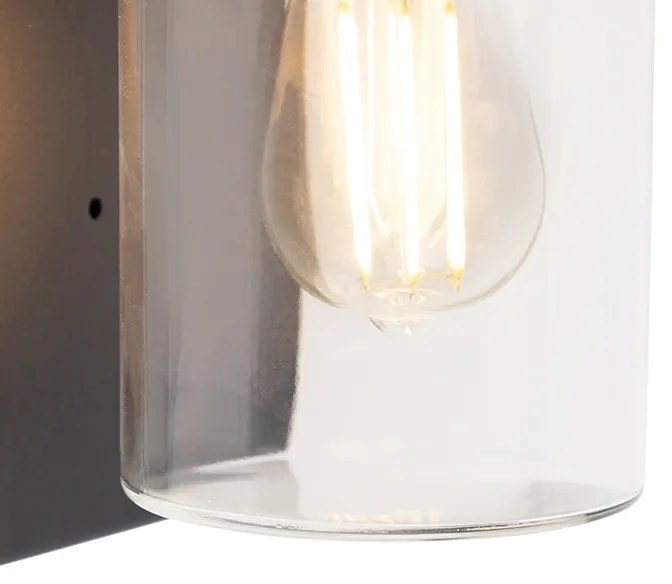 Lampă de perete exterioară inteligentă neagră IP44 cu Wi-Fi ST64 - Jarra