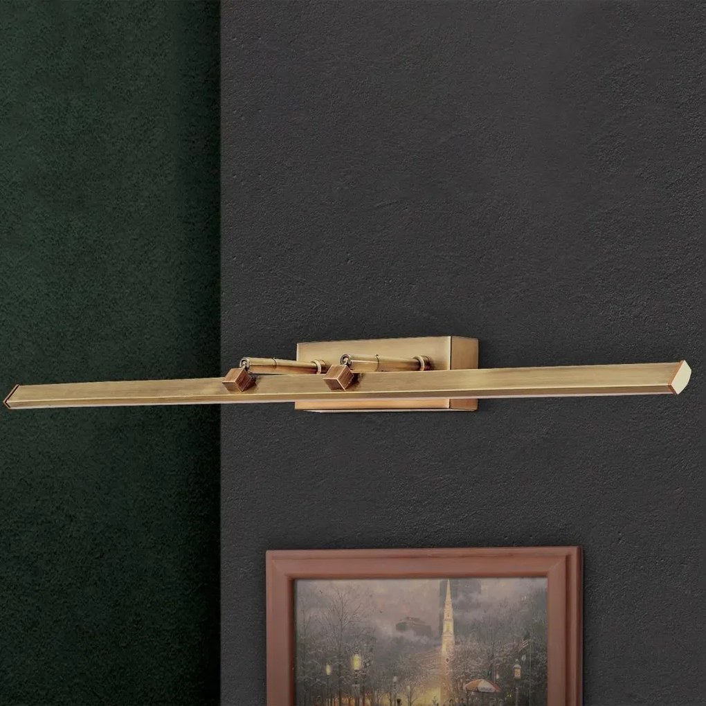 Aplica LED pentru tablou PUBLIO L-75cm alama antique