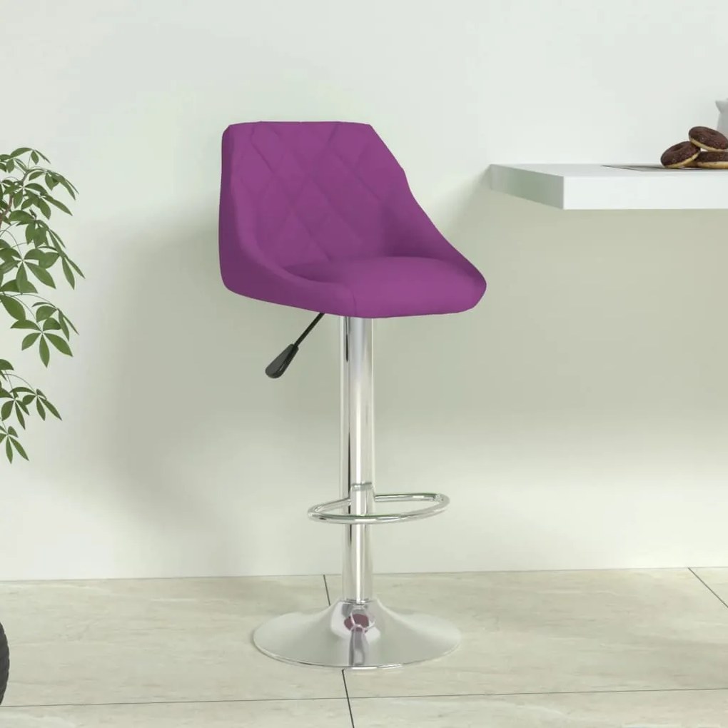 335177 vidaXL Scaun de bar, violet, piele ecologică