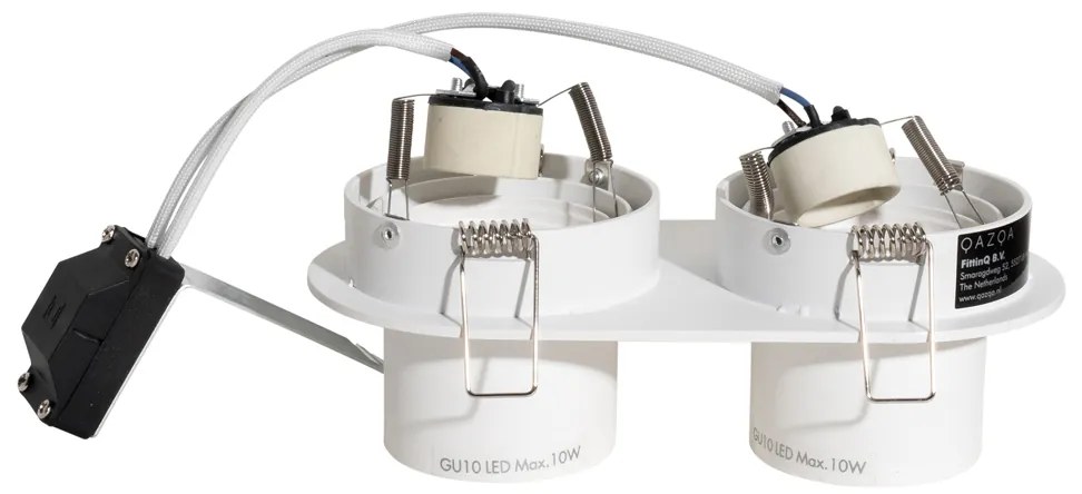 Spot încastrat rotund alb GU10 50mm cu 2 lumini - Installa