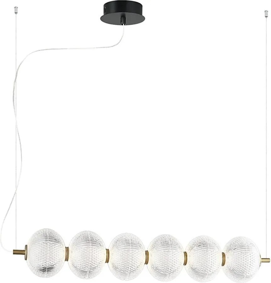 Lustră LED suspendată pe cablu PELLUCID LED/23W/230V auriu/transparent