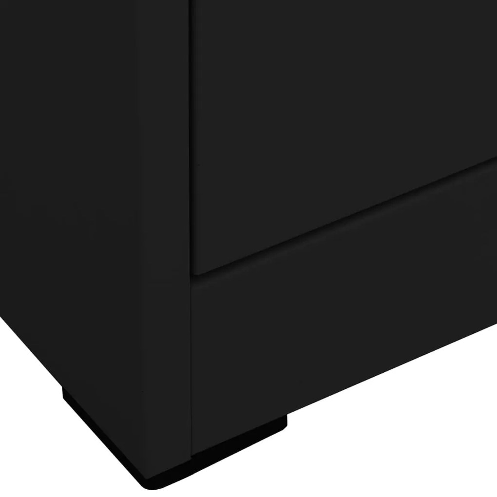 Fiset, negru, 46x62x102,5 cm, otel Negru, 46 x 62 x 102.5 cm