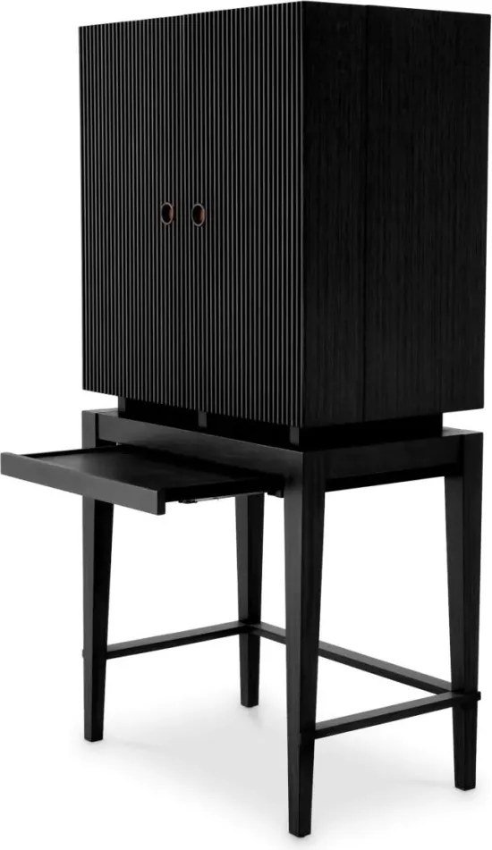 Bufet, Bar design LUX, Furnir de stejar gri carbune, Dimitrios