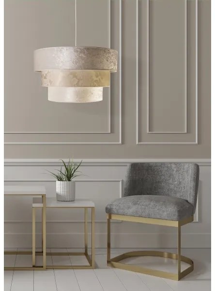 Lustră pe cablu Duolla LUNETA 1xE27/40W/230V d. 45 cm crem