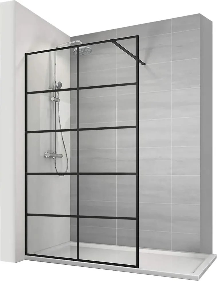 Panou de dus Calani Soleo 90 cm negru