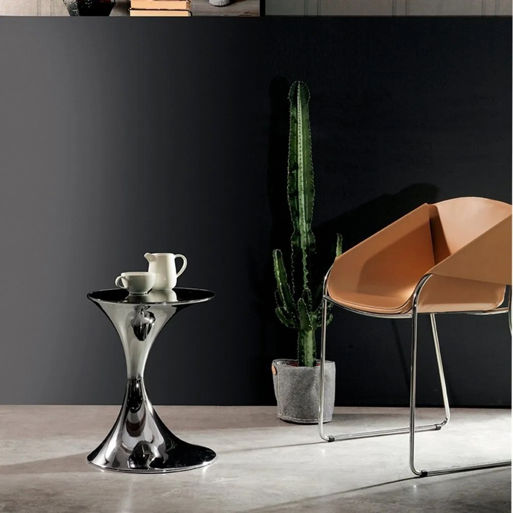 Masuta Auxiliara Design LUX, Andorra Sticla/ Lemn