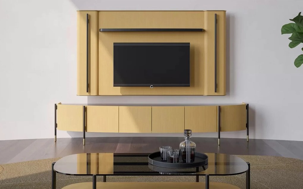 Set lemn masiv nuc Unitate TV Marquesa