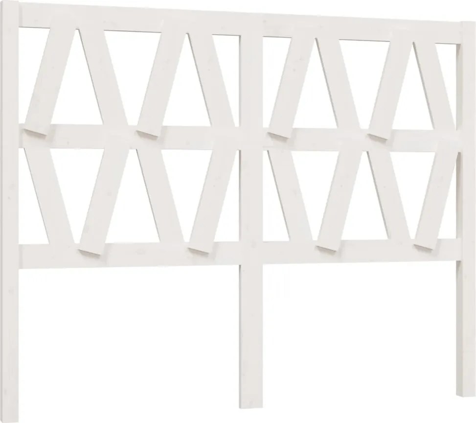 vidaXL Tăblie de pat, alb, 146x4x100 cm, lemn masiv de pin