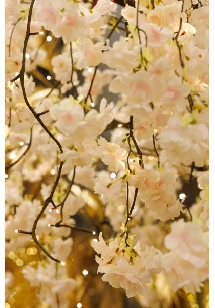 Pom LED artificial decorativ de Crăciun de exterior CHERRY TREE 288xLED/230V 2,5 m cireș