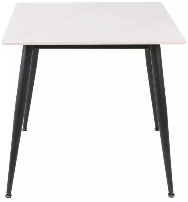 Masa de sufragerie RION 80x80 cm cu blat ceramic, marmura alba