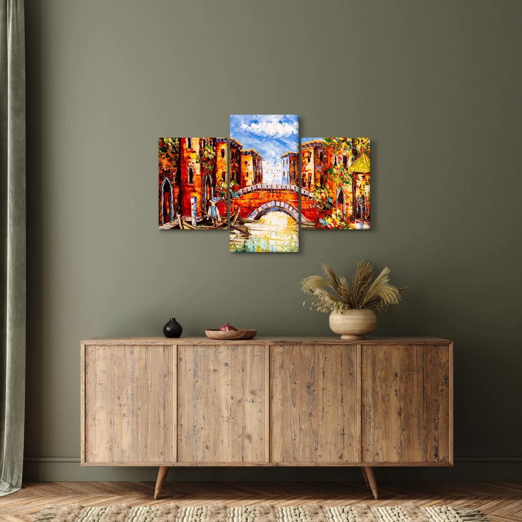 Tablou - Pictură în ulei a orașului III. (90x60 cm)