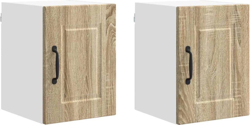 vidaXL Dulap de bucătărie cu raft 2 pcs Stejar Sonoma 30 x 31 x 40 cm