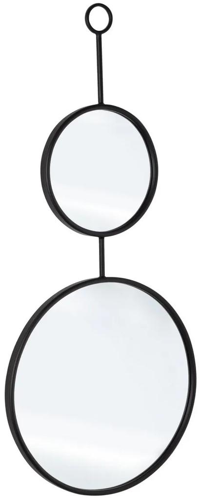 Oglinda de perete cu rama din fier negru Regular 52x3x116 cm