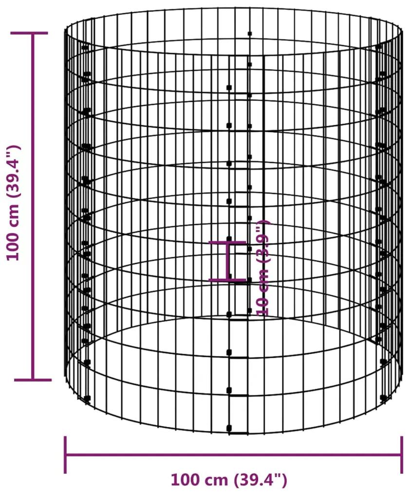 Compostor de gradina, O100x100 cm, otel galvanizat 1, O 100 x 100 cm