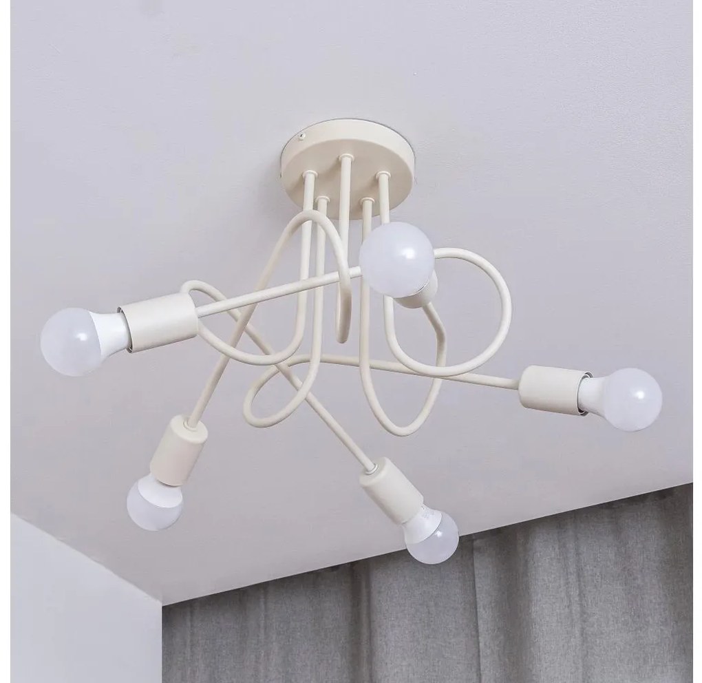 Lustră aplicată OXFORD 5xE27/15W/230V crem