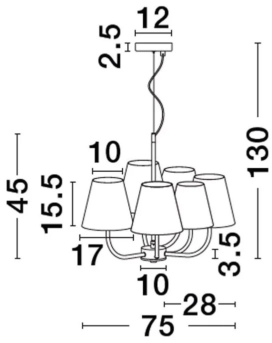 Candelabru design elegant MOIST 6L