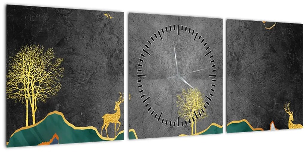 Tablou - Munții (cu ceas) (90x30 cm)