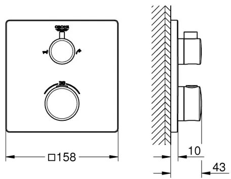 GROHE GROHTHERM 24080000 - baterie termostatică pentru cadă, crom lucios
