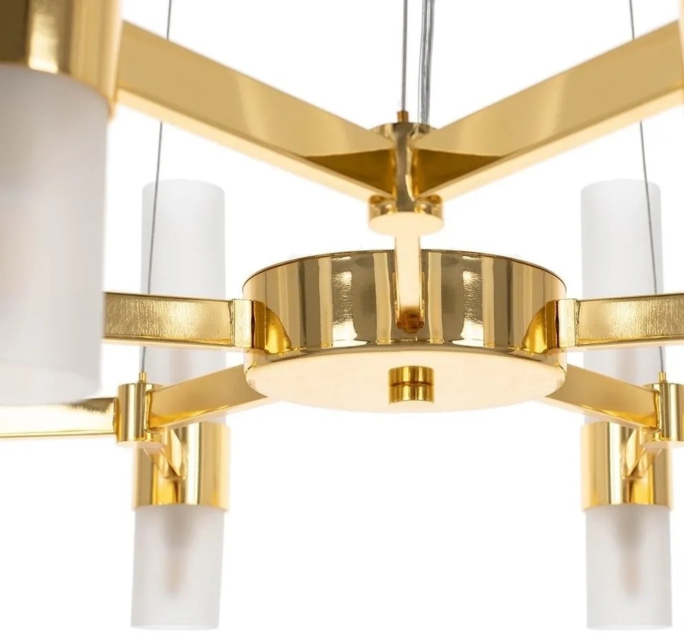 Lustra suspendata design mimimalist Tub 10 auriu