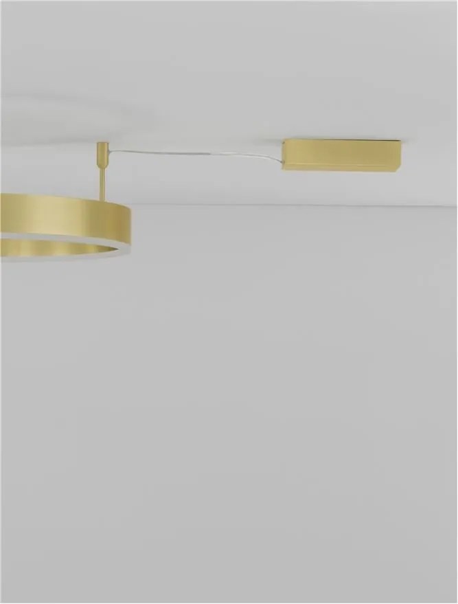 Lustra/Plafoniera LED dimabila design circular MOTIF bronz 60cm