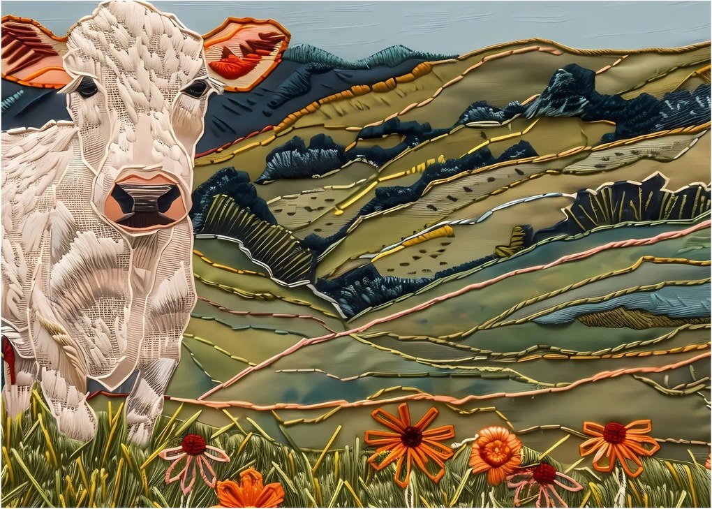 Tablou - Imitație de motiv tricotat (70x50 cm)