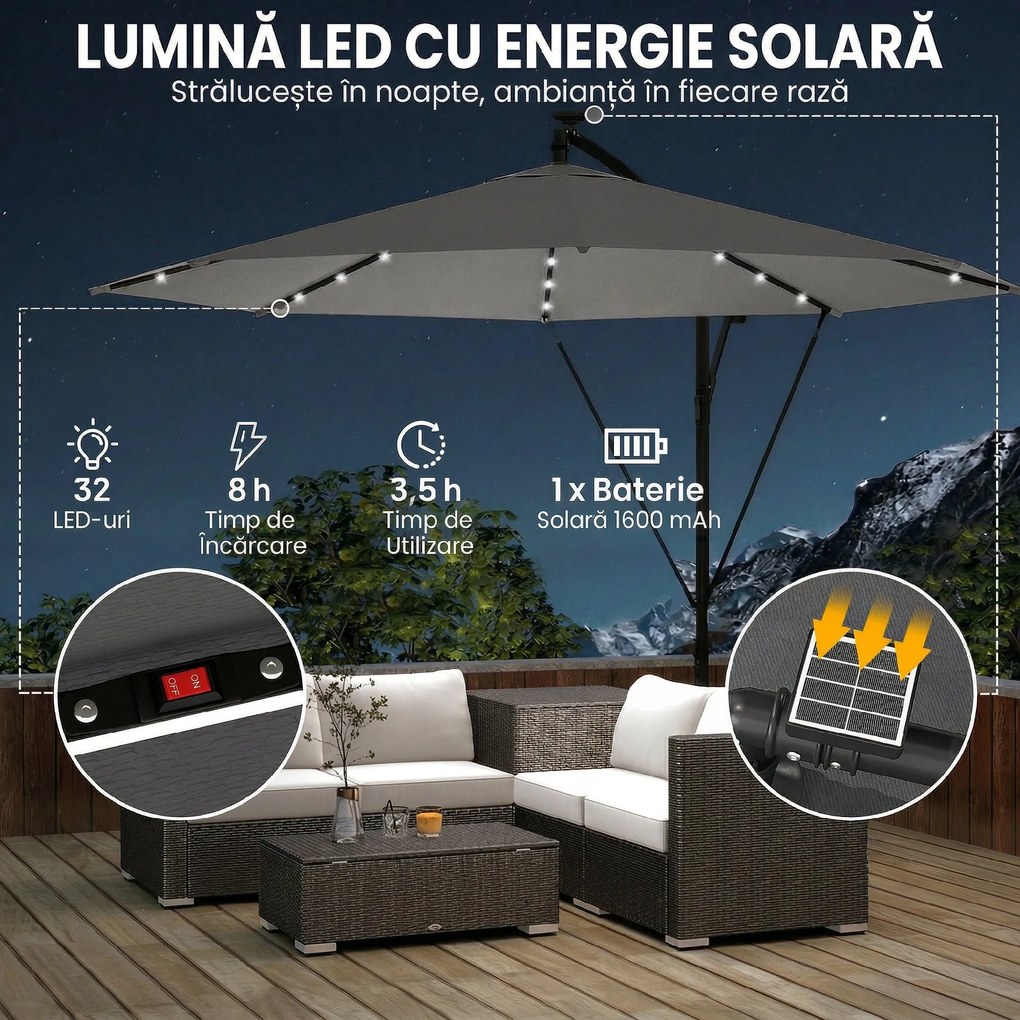 Outsunny braț lateral suspendat | Aosom Romania