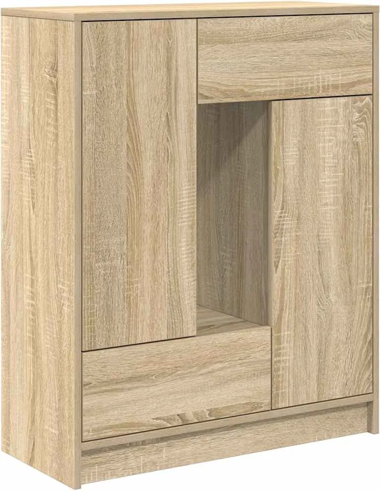 vidaXL Bufetă cu sertare și uși Stejar Sonoma 73x31x90 cm
