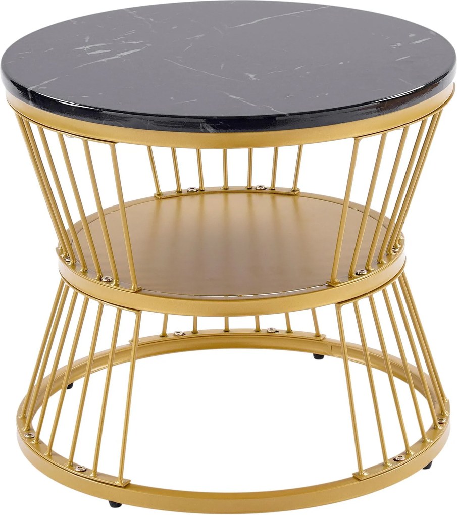 Set modern de măsuțe nesting, 2 piese, 70x70x45 cm/45x45x40 cm, Negru