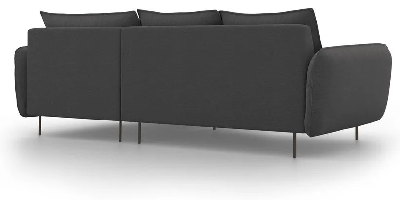 Colțar cu șezlong pe partea dreaptă Cosmopolitan Design Vienna, gri închis